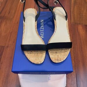 Stuart Weitzman Black and Tan Sandals